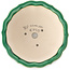 Pot à bonsaï rond vert foncé par Yixing - 135 x 135 x 65 mm
