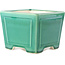 Vaso bonsai quadrato verde scuro di Yixing - 140 x 140 x 110 mm