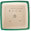 Pot à bonsaï carré vert foncé par Yixing - 140 x 140 x 110 mm