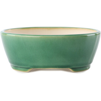 Yixing 145 mm  dark green bonsai pot by Yixing, China