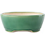 Pot à bonsaï rond vert foncé par Yixing - 145 x 145 x 65 mm