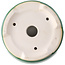 Runder dunkelgrüner Bonsaitopf von Yixing – 145 x 145 x 65 mm