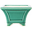 Pot à bonsaï carré vert foncé par Yixing - 150 x 150 x 90 mm
