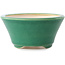 Maceta redonda para bonsái verde oscuro de Yixing - 135 x 135 x 65 mm