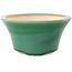 Maceta redonda para bonsái verde oscuro de Yixing - 160 x 160 x 80 mm