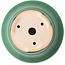 Maceta redonda para bonsái verde oscuro de Yixing - 160 x 160 x 80 mm