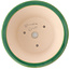 Maceta redonda para bonsái verde oscuro de Yixing - 160 x 160 x 80 mm
