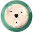 Pot à bonsaï rond vert foncé par Yixing - 170 x 170 x 110 mm