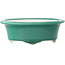 Pot à bonsaï ovale vert foncé par Yixing - 170 x 130 x 60 mm