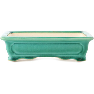 Yixing 180 mm  dark green bonsai pot by Yixing, China