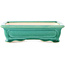 Vaso bonsai rettangolare verde scuro di Yixing - 180 x 125 x 60 mm