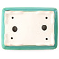 Pot à bonsaï rectangulaire vert foncé par Yixing - 180 x 125 x 60 mm