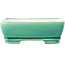 Maceta rectangular para bonsái verde oscuro de Yixing - 180 x 140 x 60 mm