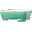 Rectangular dark green bonsai pot by Yixing - 180 x 140 x 60 mm