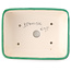 Maceta rectangular para bonsái verde oscuro de Yixing - 180 x 140 x 60 mm