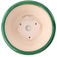 Pot à bonsaï rond vert foncé par Yixing - 215 x 215 x 75 mm