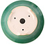 Maceta redonda para bonsái verde oscuro de Yixing - 215 x 215 x 75 mm