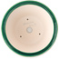 Pot à bonsaï rond vert foncé par Yixing - 200 x 200 x 95 mm