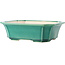 Rectangular dark green bonsai pot by Yixing - 220 x 180 x 60 mm