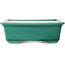 Vaso bonsai rettangolare verde scuro di Yixing - 215 x 170 x 70 mm
