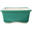 Pot à bonsaï rectangulaire vert foncé par Yixing - 215 x 170 x 70 mm