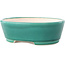 Pot à bonsaï ovale vert foncé par Yixing - 235 x 185 x 75 mm