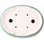 Pot à bonsaï ovale vert foncé par Yixing - 235 x 185 x 75 mm