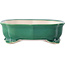 Mokko dark green bonsai pot by Yixing - 245 x 190 x 70 mm