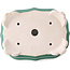 Pot à bonsaï Mokko vert foncé par Yixing - 245 x 190 x 70 mm