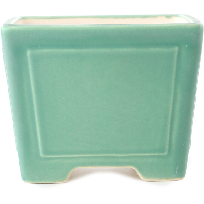 Pot à bonsaï carré moyen vert par Yixing - 140 x 140 x 110 mm