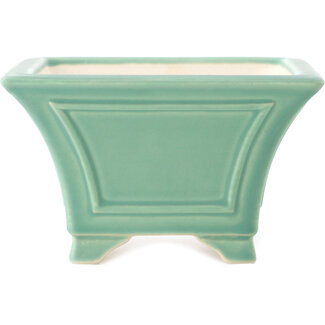 Yixing 150 mm  medium green bonsai pot by Yixing, China