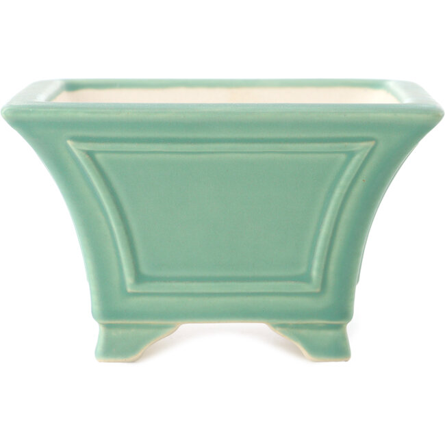 Pot à bonsaï carré moyen vert par Yixing - 150 x 150 x 90 mm
