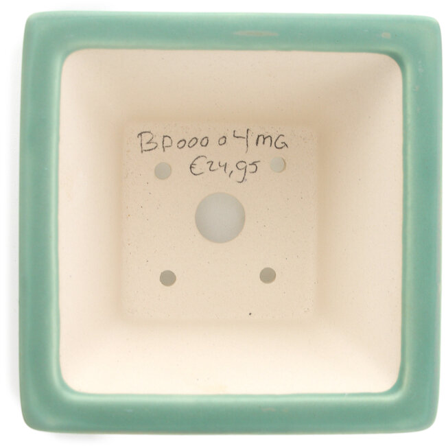 Pot à bonsaï carré moyen vert par Yixing - 150 x 150 x 90 mm