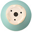 Pot à bonsaï rond moyen vert par Yixing - 135 x 135 x 65 mm