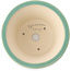 Maceta redonda mediana para bonsái verde de Yixing - 160 x 160 x 80 mm