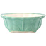 Vaso bonsai rotondo verde medio di Yixing - 170 x 170 x 60 mm