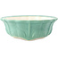 Vaso bonsai rotondo verde medio di Yixing - 170 x 170 x 60 mm