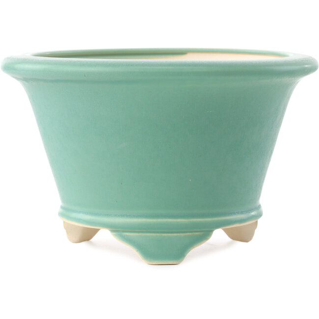 Maceta redonda mediana para bonsái verde de Yixing - 170 x 170 x 110 mm