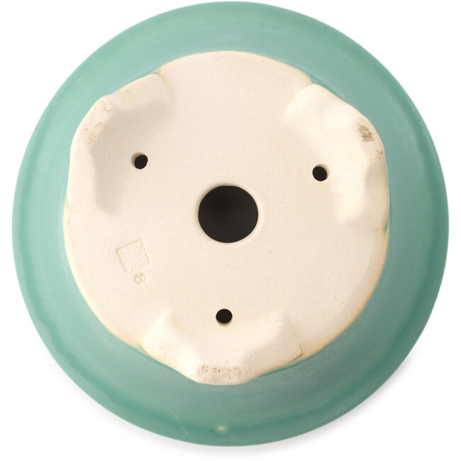 Pot à bonsaï rond moyen vert par Yixing - 170 x 170 x 110 mm