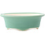 Pot à bonsaï ovale vert moyen par Yixing - 170 x 130 x 60 mm