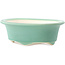 Pot à bonsaï ovale vert moyen par Yixing - 170 x 130 x 60 mm