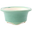 Oval medium green bonsai pot by Yixing - 170 x 130 x 60 mm