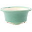 Pot à bonsaï ovale vert moyen par Yixing - 170 x 130 x 60 mm