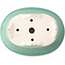 Maceta ovalada mediana para bonsái verde de Yixing - 170 x 130 x 60 mm