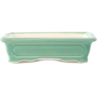 Yixing 180 mm  medium green bonsai pot by Yixing, China