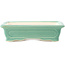 Pot à bonsaï rectangulaire vert moyen par Yixing - 180 x 125 x 60 mm
