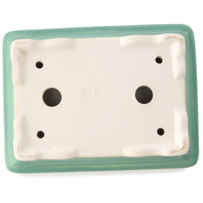Maceta rectangular mediana para bonsái verde de Yixing - 180 x 125 x 60 mm