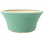 Round medium green bonsai pot by Yixing - 200 x 200 x 95 mm