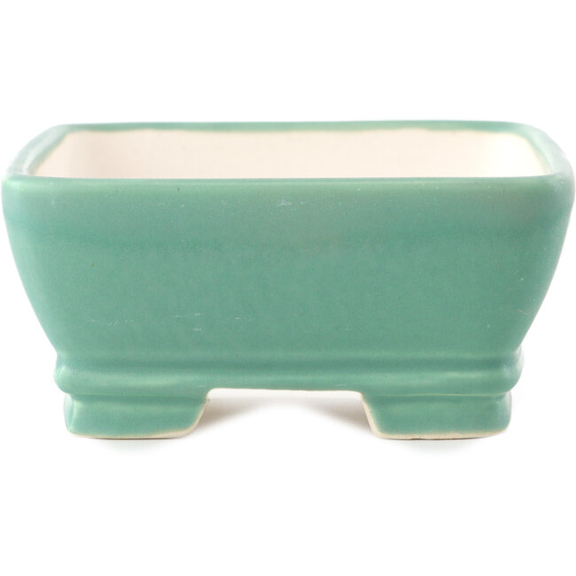Maceta rectangular mediana para bonsái verde de Yixing - 180 x 140 x 60 mm