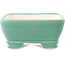 Rectangular medium green bonsai pot by Yixing - 180 x 140 x 60 mm